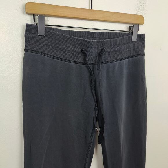 Lululemon Jogers Womens 4 Soft Black Tapered Sweatpants Lounge Drawstring - Picture 2 of 8